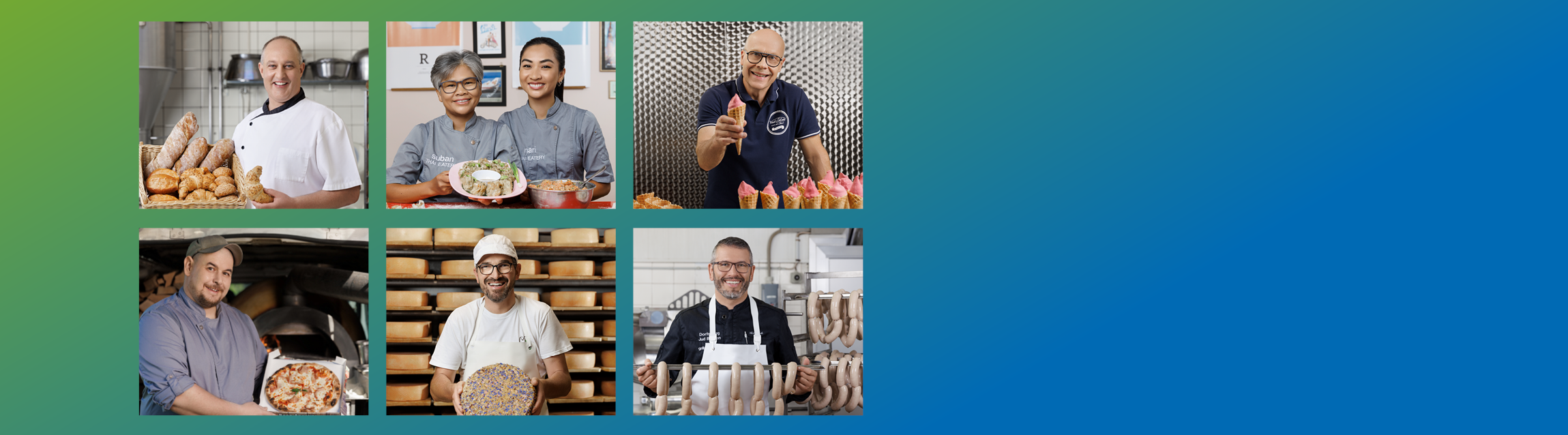 Bilder der Pacovis-Kampagne mit glücklichen Kunden