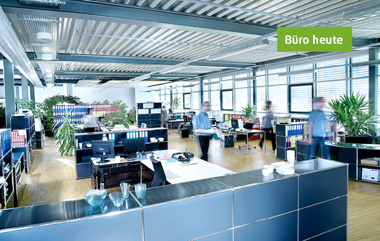Bild des Pacovis-Büro Stetten mit Text Büro heute