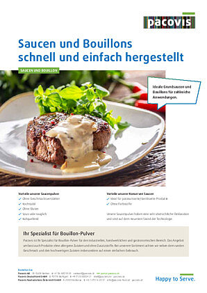 Saucen und Bouillons schnell und einfach hergestellt