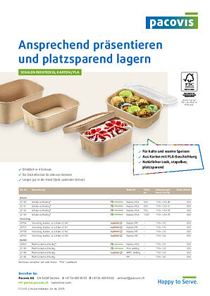Menüschalen Kraft naturesse