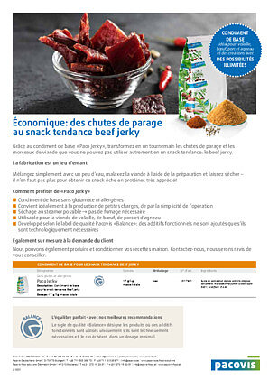 Paco Jerky - des chutes de parage au snack tendance beef jerky