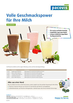 Leckere Milchdrinkmischungen