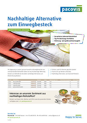 Mehrwegbesteck aus Edelstahl