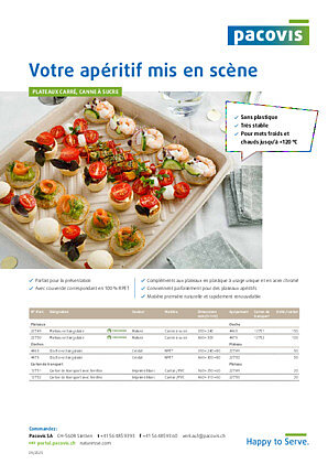 Plateaux en canne é soucre pour votre apéritif