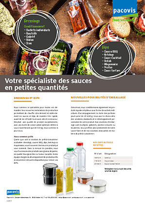 Dressings & Dips / Fourrages & Pâtes à tartiner