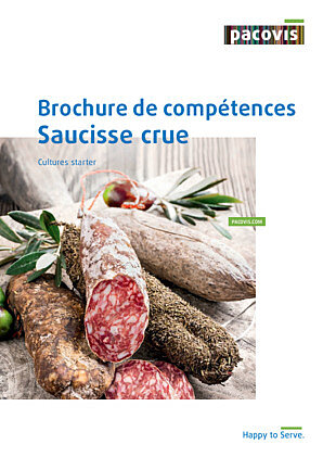 Brochure de compétences de saucisses crues