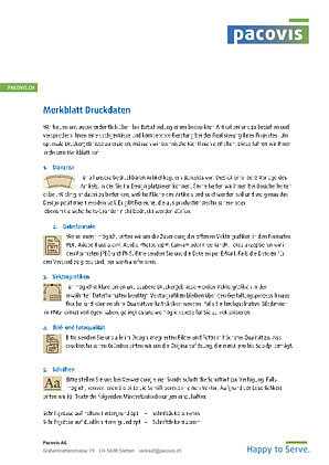 Merkblatt Druckdaten Schweiz