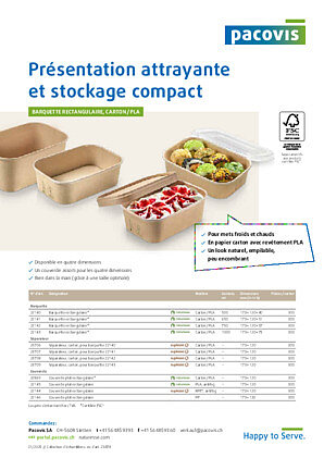 Barquette menu kraft naturesse