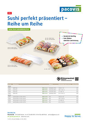 Sushi Tray Zuckerrohr/PLA